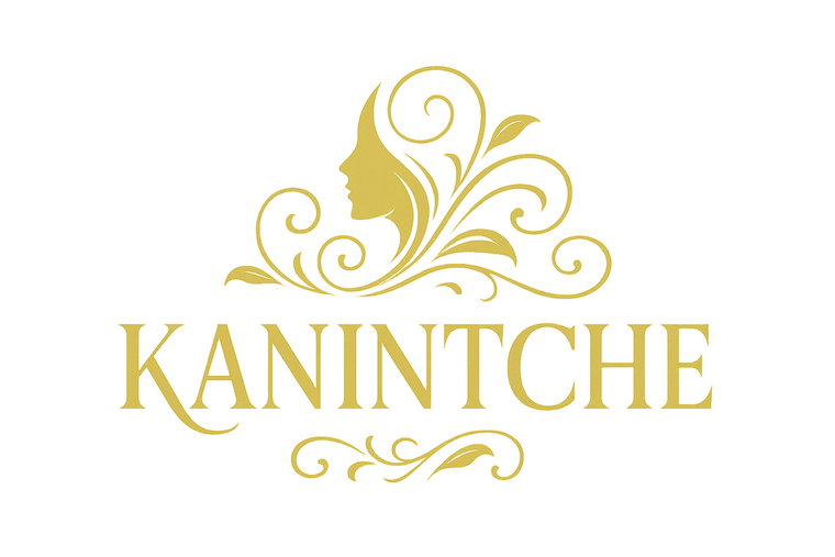 cree moi un logo pour " KANINTCHE " en ne couleur doree creme blanc , tres belle pour la vente de produit epilateur de femme
